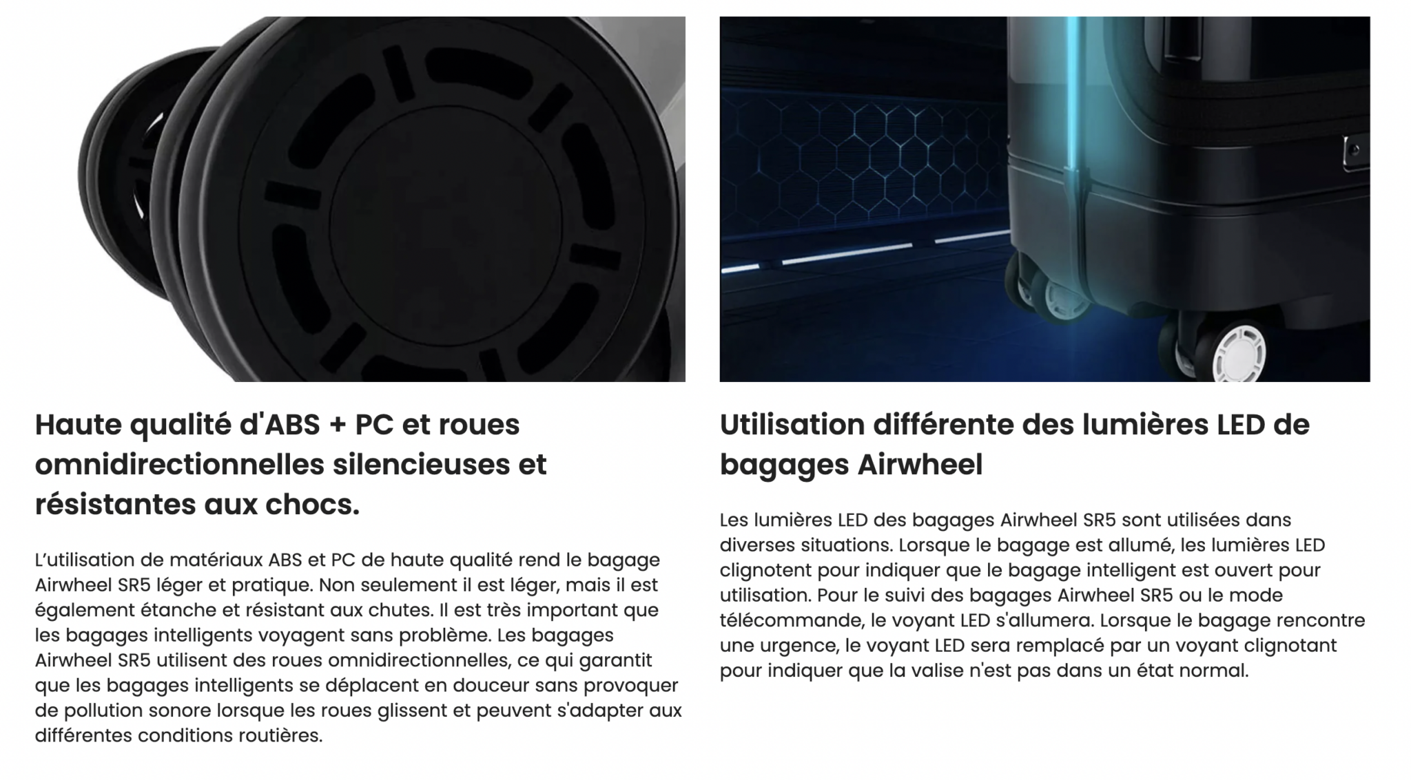 Valise Intelligente E-ROLL - Grande Cabine (56 Cm) - Connectée